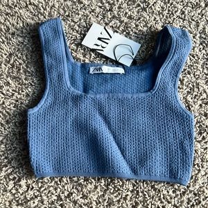 NWT Zara Cropped Knit Top